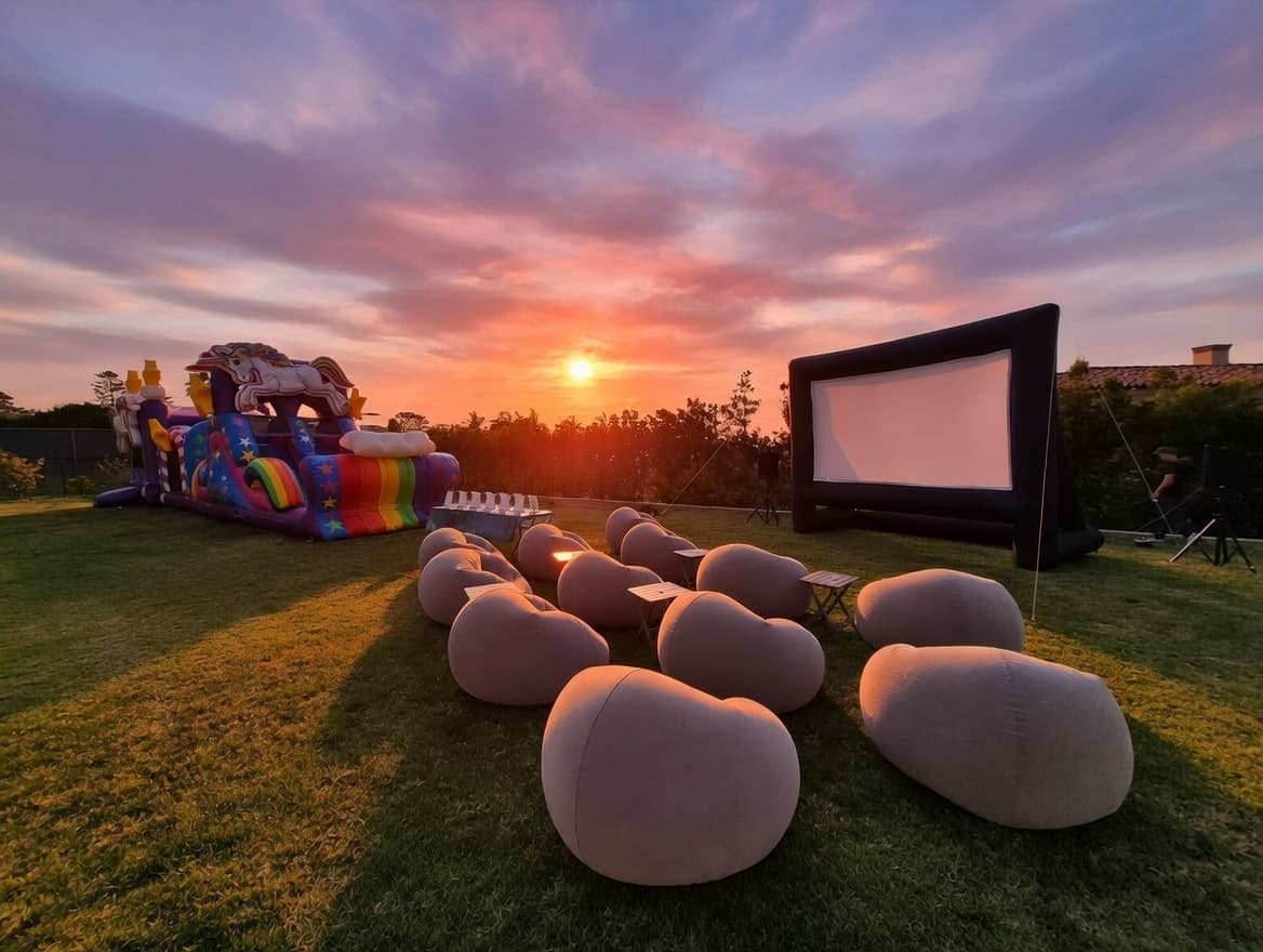 Outdoor movie setup 3 in Lakeway